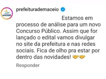 Concurso Prefeitura de Maceió: novo edital em análise