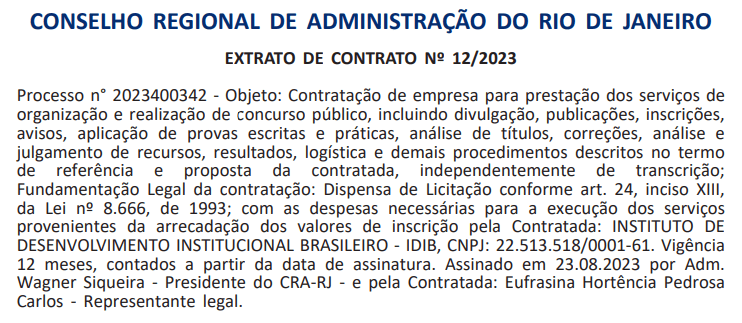 Concurso CRA RJ: banca contratada