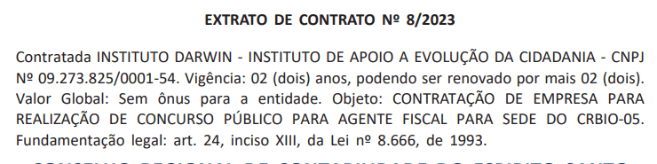 Concurso CRBio 5: banca contratada