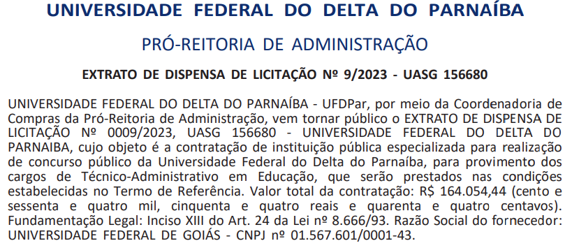 UFG é a banca do novo edital da Universidade.