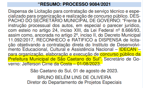 IDECAN é a banca do concurso GCM São Caetano do Sul