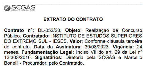 Concurso SC Gás: banca definida para nova seleção!