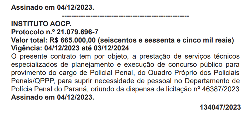 Concurso DEPEN PR: banca contratada