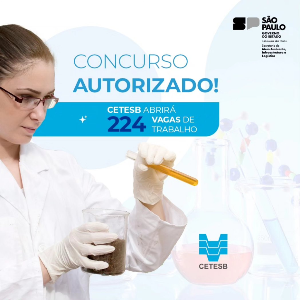 Autorizado concurso CETESB SP com iniciais de R$ 8 mil!