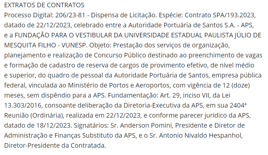 Concurso APS Santos SP: VUNESP é a banca; 260 vagas!