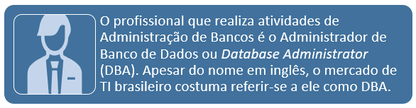 Figura 1 - Profissional da Administração de Bancos de Dados.