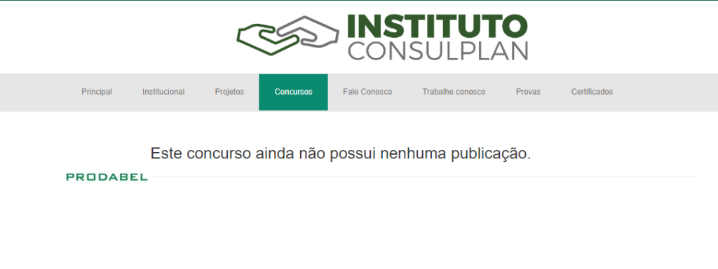 Consulplan disponibiliza espaço para o edital da PRODABEL