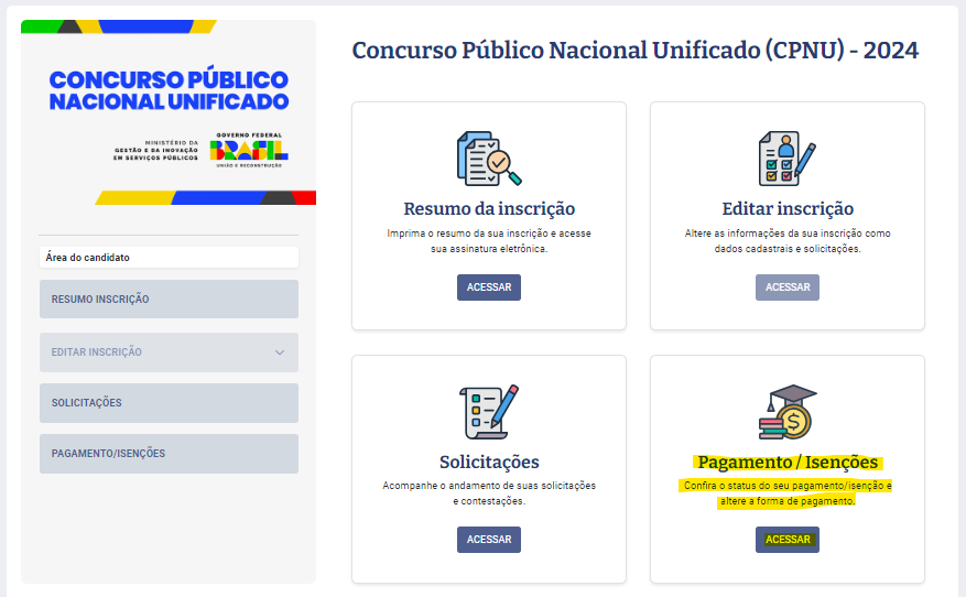 Concurso Nacional Unificado. Edital publicado. Inscrições encerradas e provas em maio.