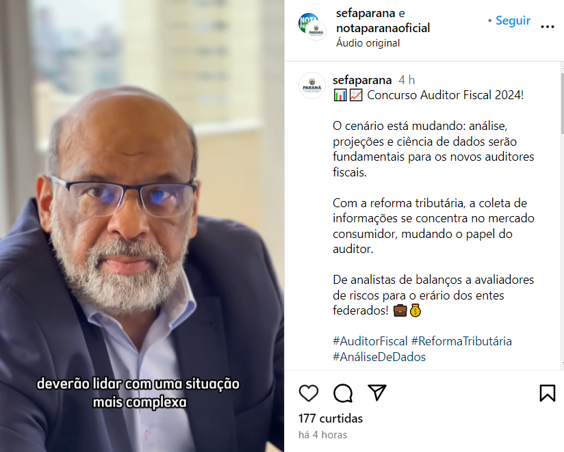 Secretário fala do perfil de auditor do concurso Sefaz PR