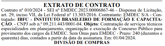 Concurso EMDEC: nova seleção tem banca definida!