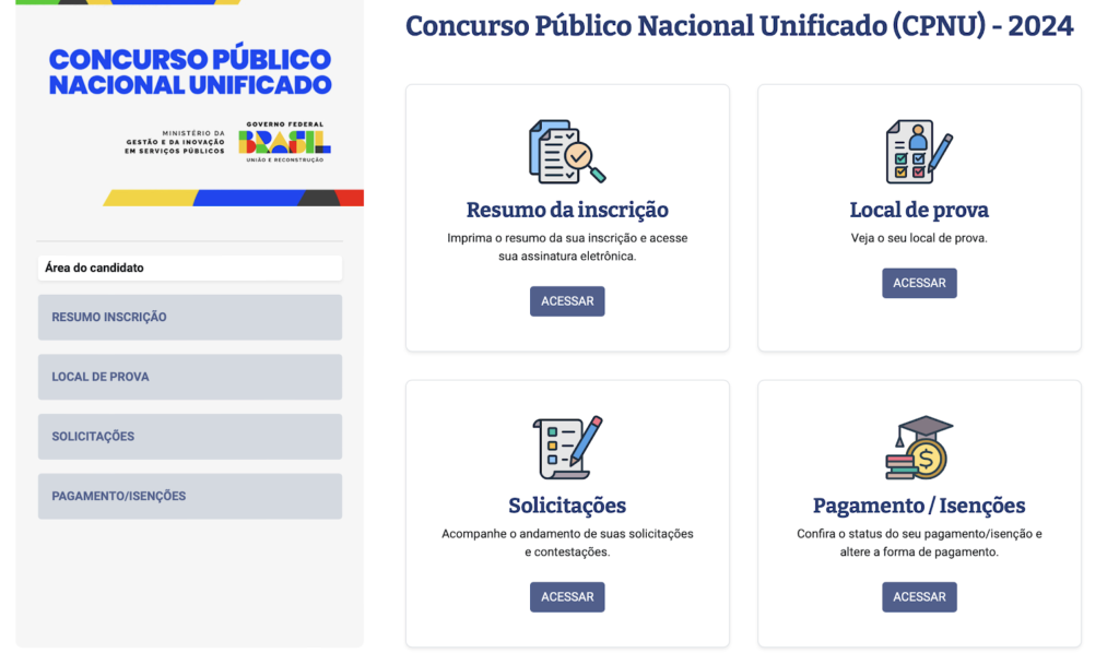 Consulte o seu local de provas do Concurso Unificado