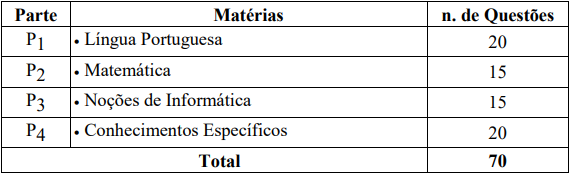 Prova objetiva nível médio 