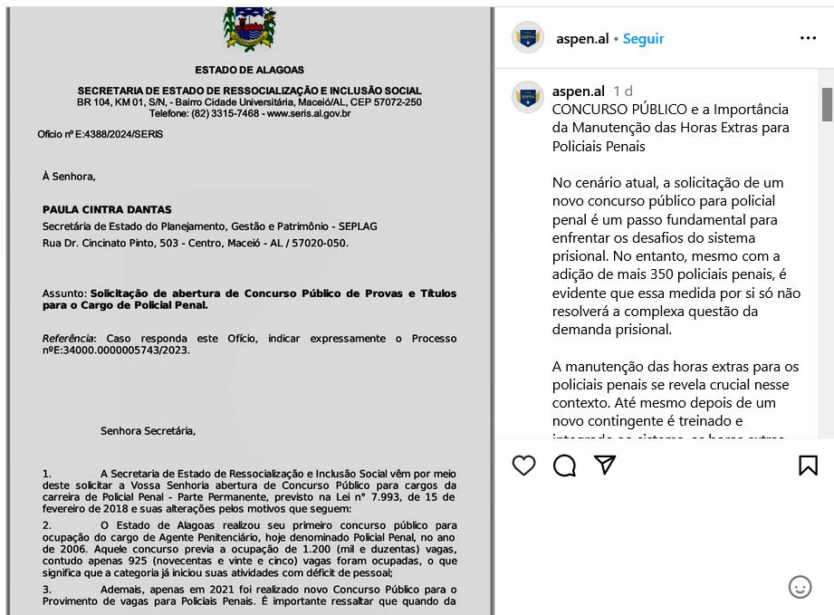 concurso polícia penal al solicitado