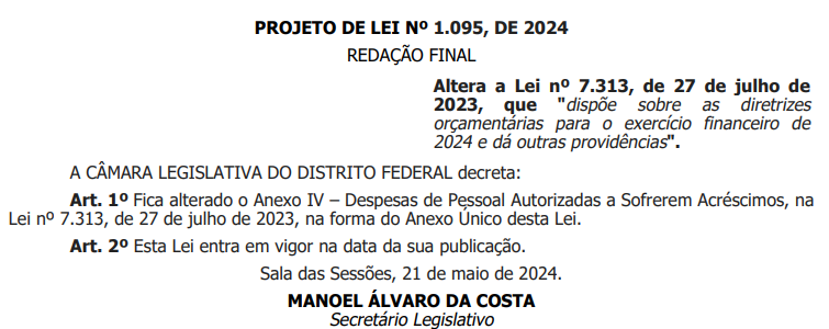 PL prevê aumento de nomeações previstas.