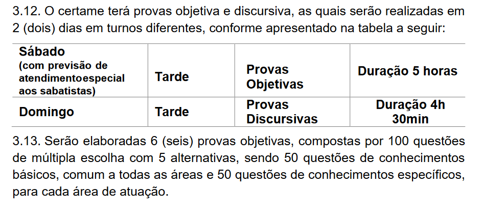 provas do concurso tce pr em dois dias distintos