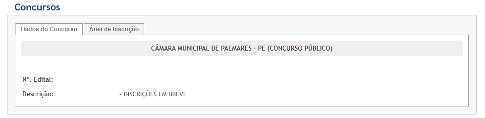 Edital da Câmara de Palmares é iminente