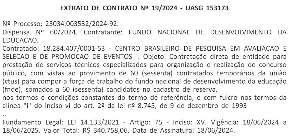 Cebraspe é a banca do novo edital FNDE.