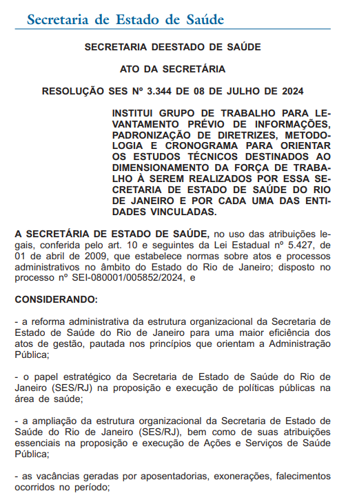 Concurso Fundação Saúde RJ: comissão formada