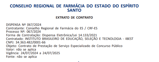 Concurso CRF ES banca definida