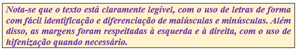 Figura 2 – Trecho Hipotético Formal e Objetivo de um Recurso em Prova Discursiva.