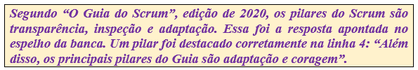 Figura 3 – Trecho Hipotético com Referência, Apontamento de Linha e Menção ao Espelho de Resposta de um Recurso em Prova Discursiva.