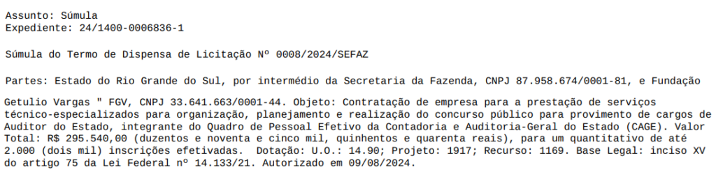 Banca do novo concurso CAGE RS é definida; saiba qual!