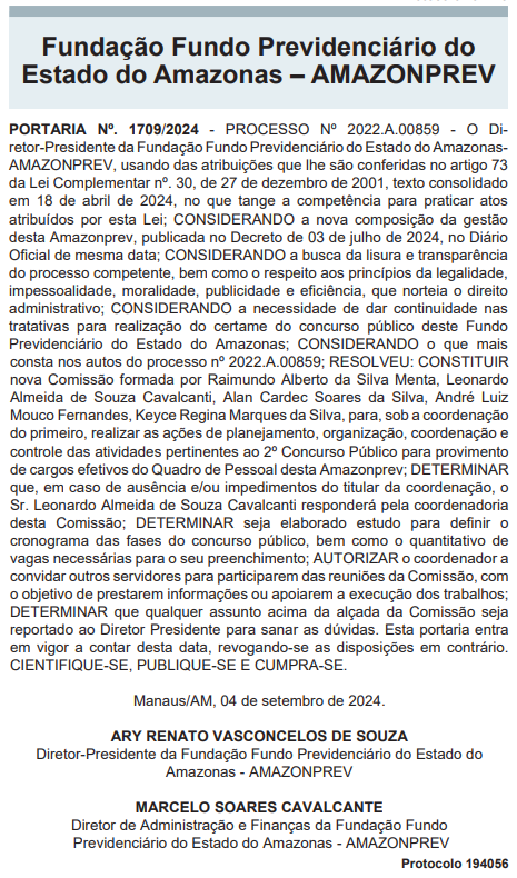 Concurso AmazonPrev tem nova comissão formada