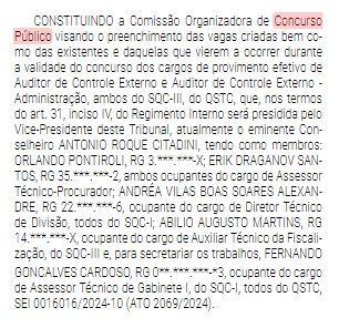 TCE SP anuncia comissão do seu concurso público