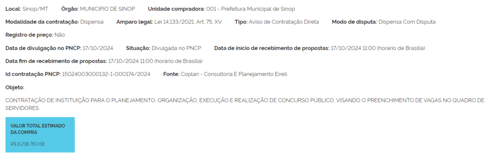 Concurso Prefeitura de Sinop: banca definida; 665 vagas! 