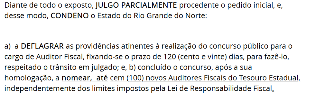 Justiça autoriza novo concurso Sefaz RN para Auditor Fiscal