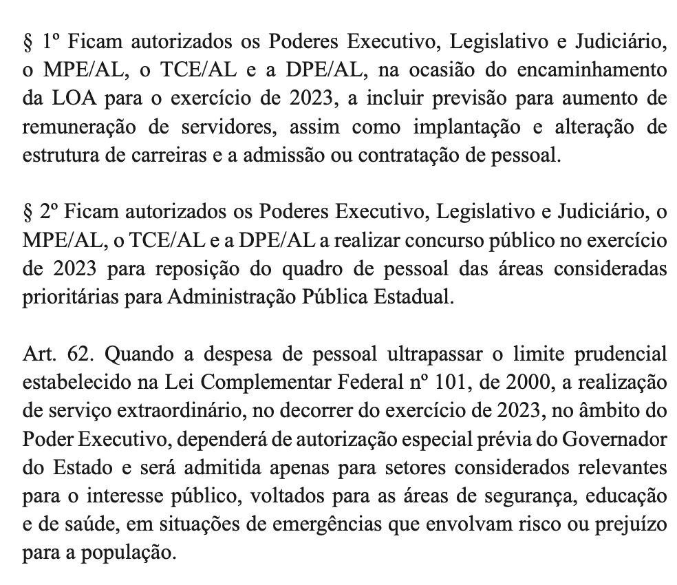 Autorização para realização de um novo concurso DPE AL