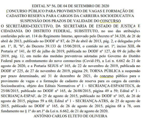 concurso secriança df validade suspensa