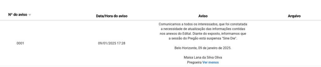 concurso see mg adiamento contratação de banca.