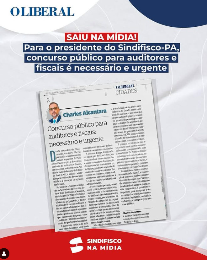 Sindicato cobra realização do concurso SEFA PA 2025