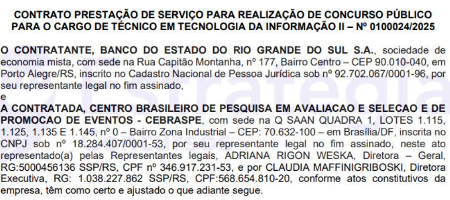 Cebraspe é a banca do novo concurso Banrisul