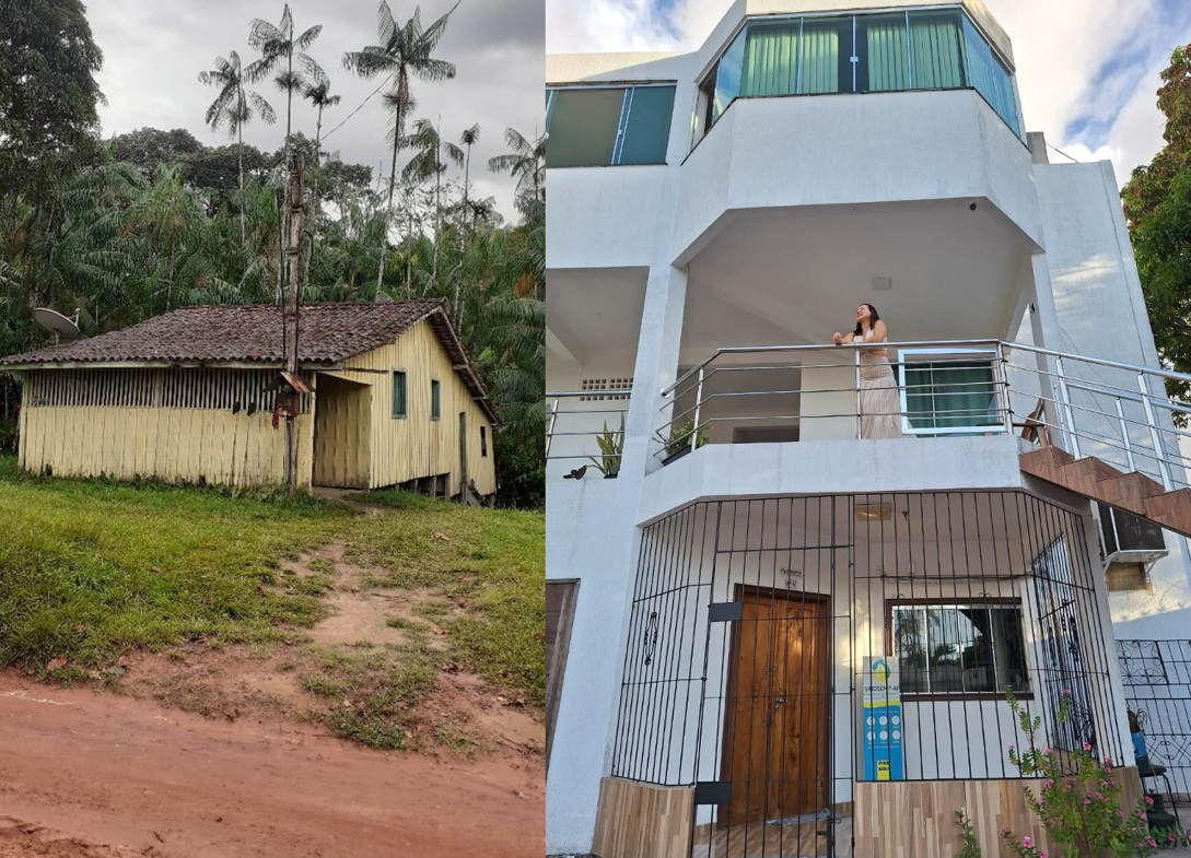 A collage of a house and a person on a balcony

Description automatically generated