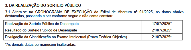 Sorteio de desempate das notas do concurso Brigada Militar RS Soldado