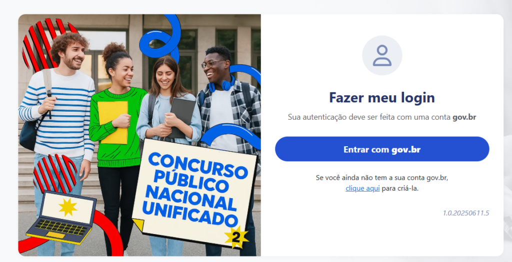 CNU inscrição: gov.br
