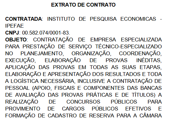IPEFAE é a banca do concurso Câmara São João da Boa Vista SP