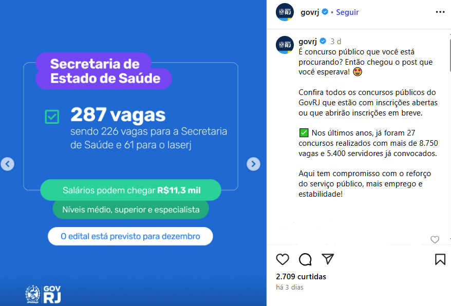 Publicação confirmada edital do concurso SES RJ em dezembro