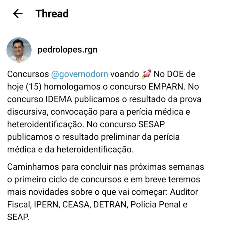 Concursos Segurança RN: Anúncios de editais