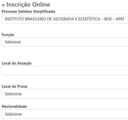 como se inscrever no concurso do ibge