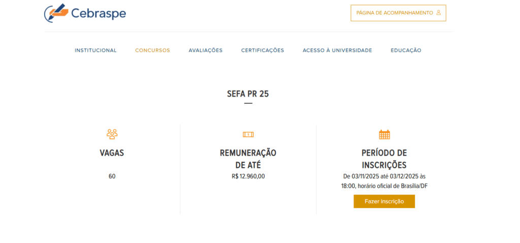 Concurso Sefaz PR está com inscrições abertas!