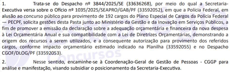 Nomeações de aprovados do concurso PF são aguardadas