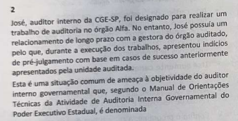 Recursos para questão 2 do Módulo II do concurso CGE SP - Auditoria