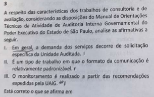 Recursos para questão 3 do Módulo II do concurso CGE SP - Auditoria