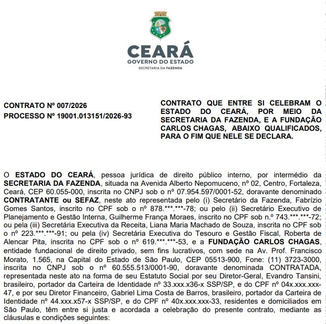 Concurso Sefaz CE: contrato com a FCC assinado!