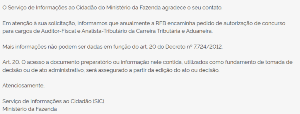 Concurso Receita Federal: autorização é aguardada para 2026