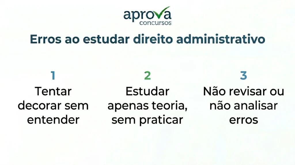 erros ao estudar direito administrativo